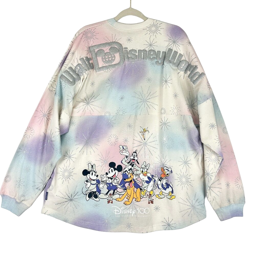 DISNEY Tye Dye Jersey with Disney Characters and Disney100 BRAND NEW. NEVER WORN